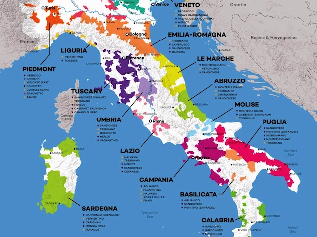 10 mapa deinominaciones de origen vinos italia