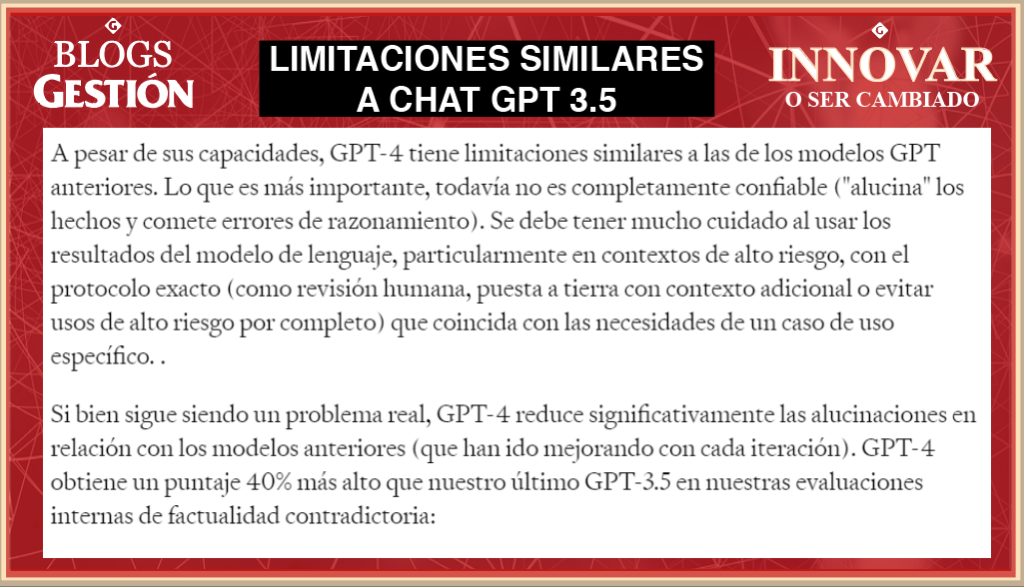 Limitaciones GPT4